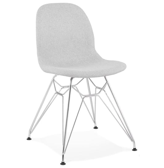 PIKA krzesło tkanina k. jasny szary, nogi chrom Kokoon Design