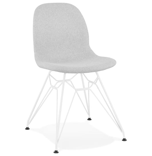 PIKA krzesło tkanina k. jasny szary, nogi k. biały Kokoon Design