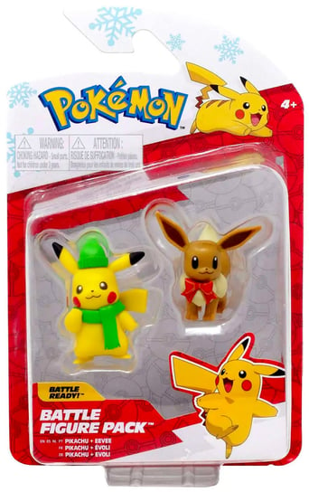 Pikachu Eeeve 2-Pak Figurki Świąteczne, Jazwares Jazwares