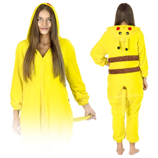 Pikachu Kigurumi Onesie dres piżama kombinezon L Zolta