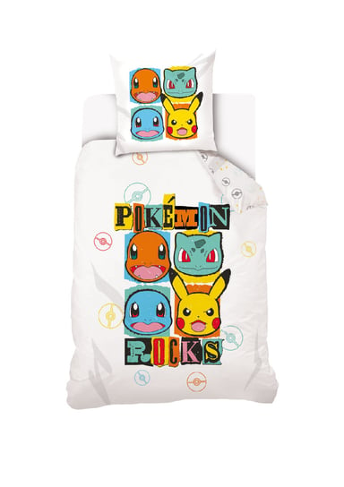 Pikachu Pokemon Komplet Pościeli Dziecięcej 160 X 200 100% Bawełna Carbotex