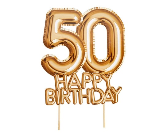 Piker na tort, 50 Urodziny, złoty Party World