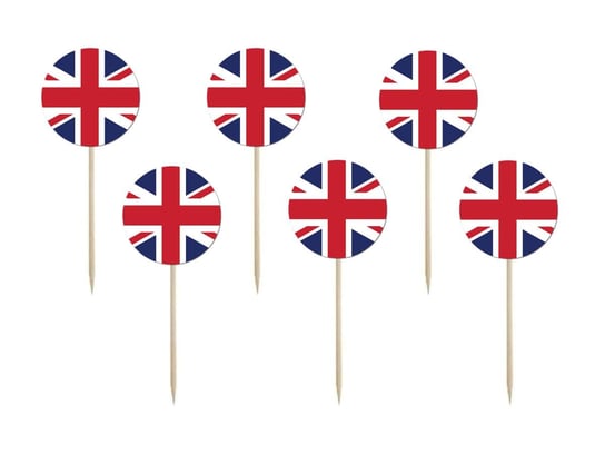 Pikery na tort Flaga Wielkiej Brytanii - 6 szt. Congee.pl