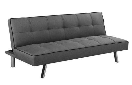 Pikowana sofa rozkładana ELIOR Klara, popielata, 83x97x175 cm Elior