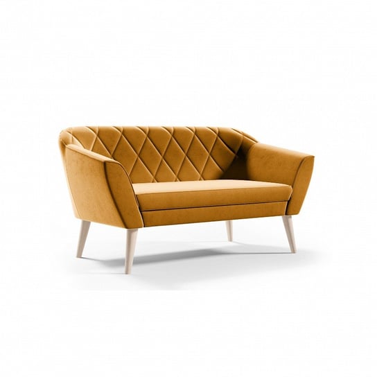 Pikowana sofa tapicerowana VIVA 2 - miodowy / R41 Wenge Bettso