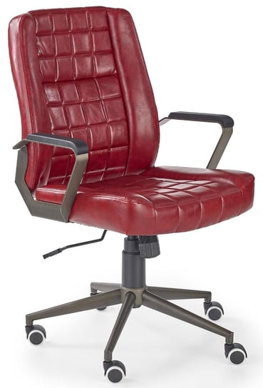 Pikowany fotel obrotowy PROFEOS Evans, bordowy, 64x54x104 cm Profeos