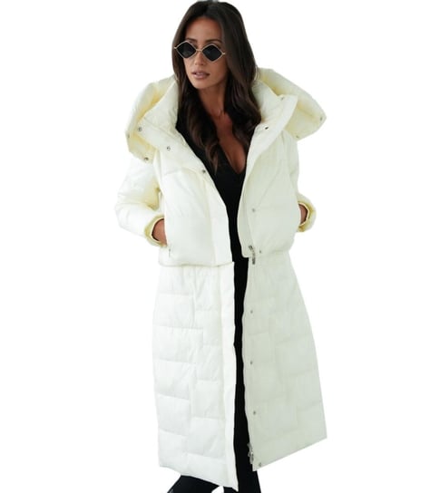 Pikowany płaszcz 2w1 Ocieplony Możliwość noszenia jako kurtka AMANDA -44 Paker