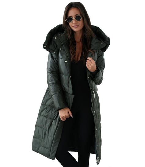 Pikowany płaszcz 2w1 Ocieplony Możliwość noszenia jako kurtka AMANDA -48 Paker