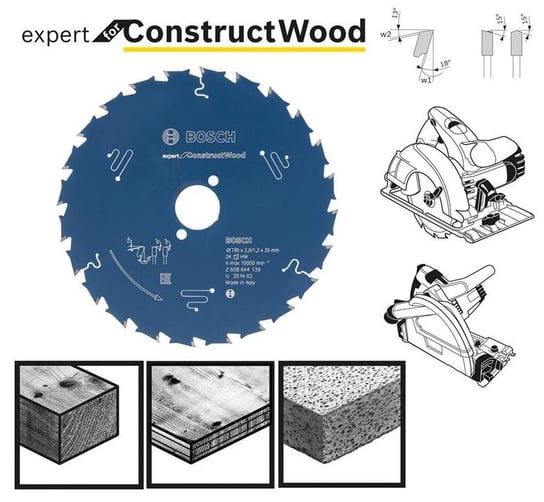 Piła tarczowa BOSCH construct wood expert 2608644137, 165 mm, 24 zęby Bosch