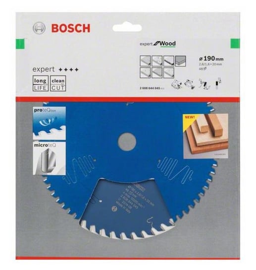 Piła tarczowa BOSCH wood expert 2608644045, 190 mm, 48 zębów Bosch