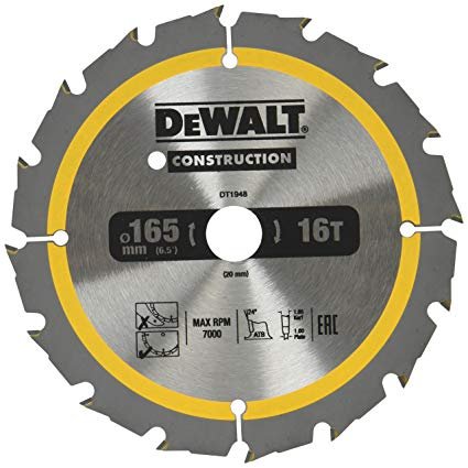 Piła tarczowa DEWALT, 165x20 mm DeWalt