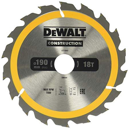 Piła tarczowa DEWALT, 190x30 mm DeWalt