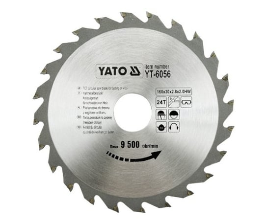 Piła tarczowa do aluminium YATO 6056, 160x30 mm, 24-zęby YT-6056 Yato