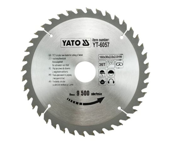 Piła tarczowa do widiowa YATO 6057, 160x30 mm, 36-zębów YT-6057 Yato