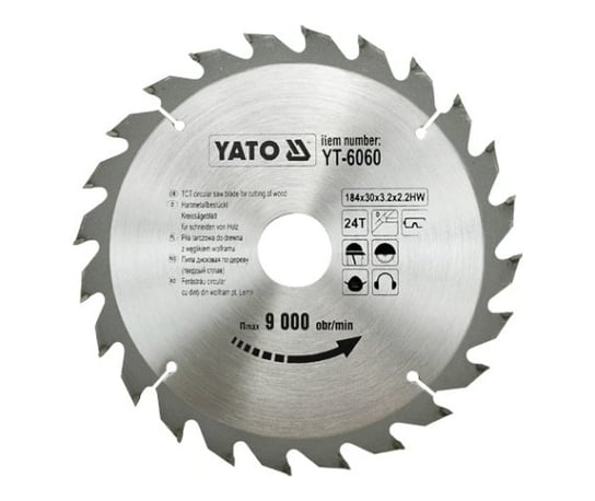 Piła tarczowa do widiowa YATO 6060, 184x30 mm, 24-zęby YT-6060 Yato