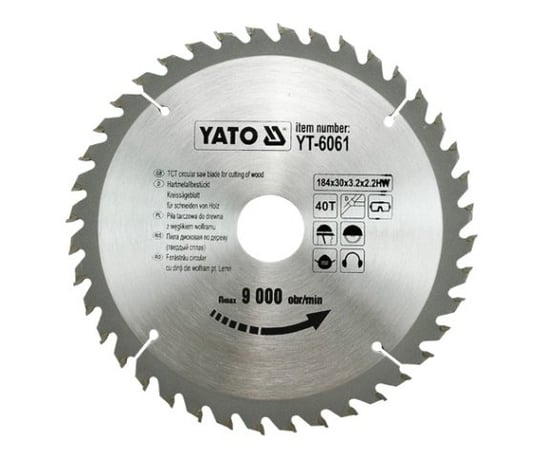 Piła tarczowa do widiowa YATO 6061, 184x30 mm, 40-zębów YT-6061 Yato