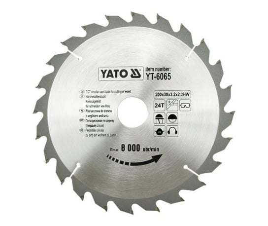 Piła tarczowa do widiowa YATO 6065, 200x30 mm, 24-zęby YT-6065 Yato