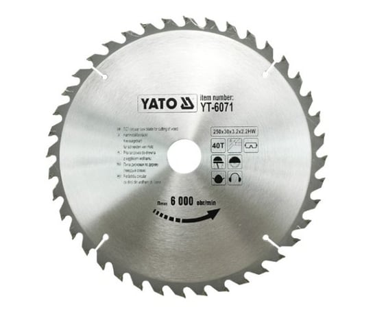 Piła tarczowa do widiowa YATO 6071, 250x30 mm, 40-zębów YT-6071 Yato