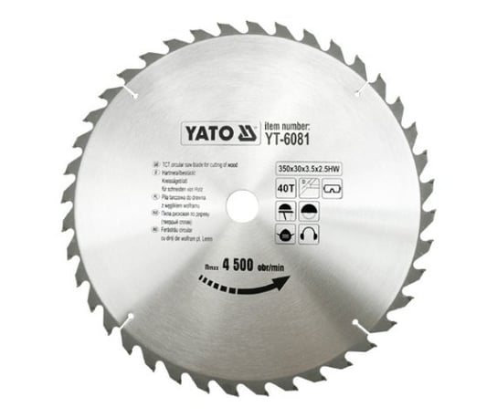 Piła tarczowa do widiowa YATO 6081, 350x30 mm, 40-zębów YT-6081 Yato