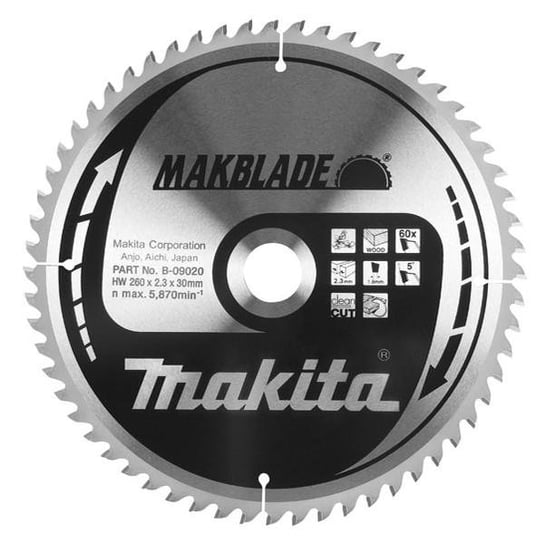 Piła tarczowa MAKITA, 250 x 30 mm B-09008 MAKITA