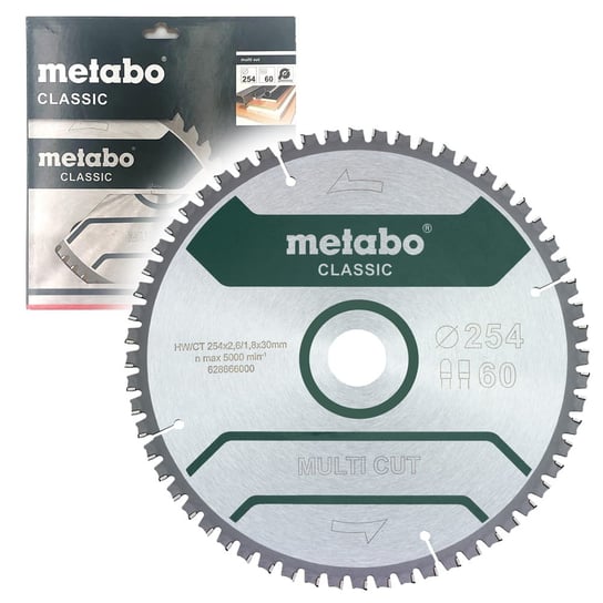 Piła tarczowa Metabo Multi Cut Classic 254x30 Z60 FZ/TZ -5° 628285000 Metabo