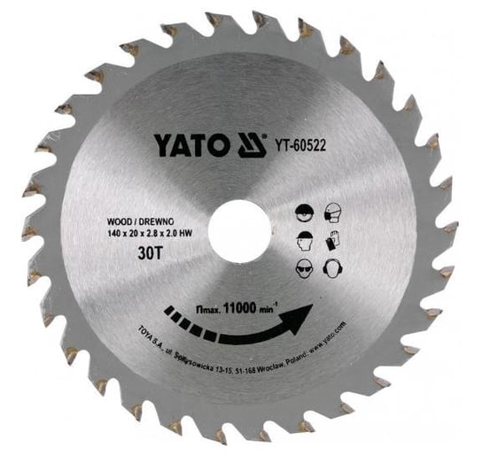 Piła tarczowa widiowa YATO 60633, 190x16 mm, 40-zębów YT-60633 Yato