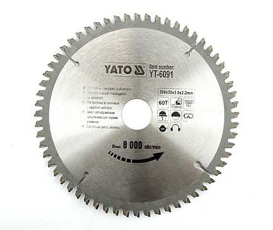 Piła tarczowa YATO, 200 mm, 60-zębów YT-6091 Yato