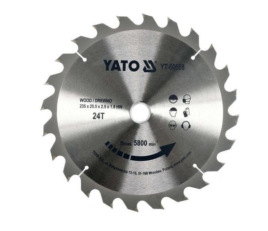Piła tarczowa YATO, 235 x 25,5 mm Yato