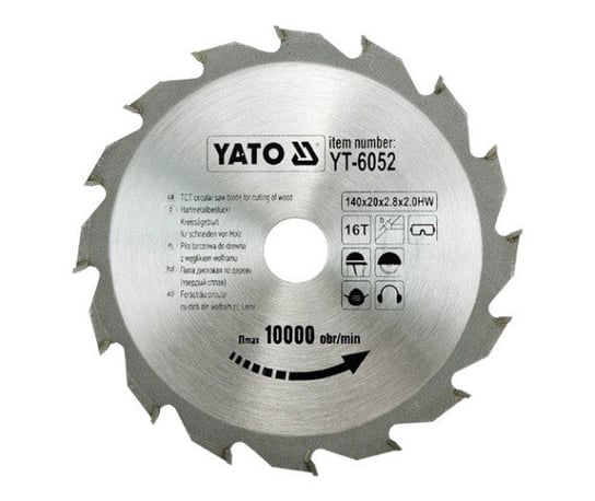 Piła tarczowa YATO widiowa, 140 mm, 16-zębów YT-6052 Yato