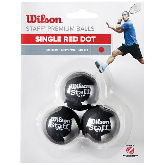 Piłeczki do Squasha Wilson Staff Premium Balls 3szt WRT618200 Wilson