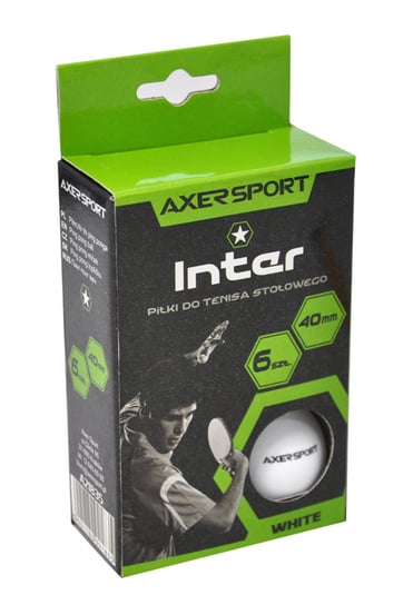 Piłeczki do tenisa stołowego Axer Sport Inter, białe Axer Sport