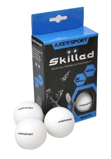 Piłeczki do tenisa stołowego Axer Sport Skilled, białe Axer Sport
