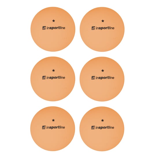 Piłeczki do tenisa stołowego ping-ponga inSPORTline Elisenda S1 6 szt, Pomarańczowy inSPORTline