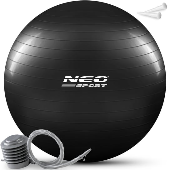 Piłka do ćwiczeń gimnastyczna rehabilitacyjna 75cm czarna Neo-Sport Neo-Sport
