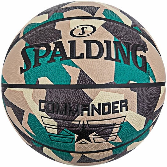 Piłka do Koszykówki Commander Poly Spalding Commander Brązowy 7 Syntetyczny (Rozmiar 7) Spalding