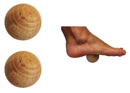 Piłka do masażu mięśni, kulka drewniana 2 szt. by BIOKO Bioko