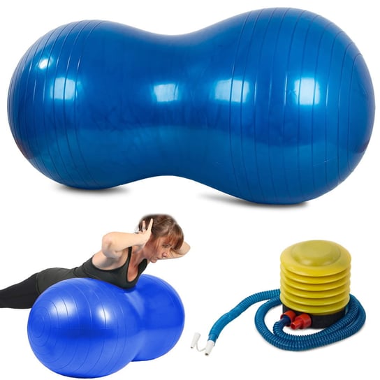 Piłka gimnastyczna fitness orzeszek fasolka duża niebieska Inna marka