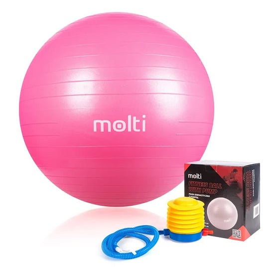 Piłka gimnastyczna MOLTI PG001 różowa 65cm Molti