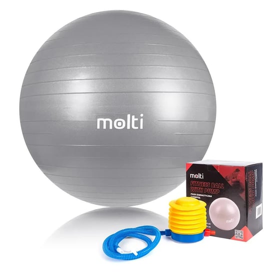 Piłka gimnastyczna MOLTI PG002 srebrna 75cm Molti
