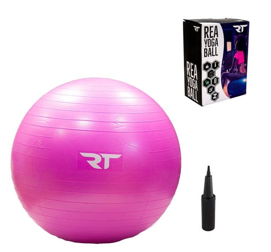 Piłka gimnastyczna rehabilitacyjna Rea Yoga Ball 75cm, różowa Rea Tape