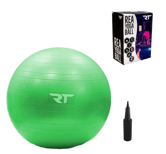 Piłka gimnastyczna rehabilitacyjna Rea Yoga Ball 75cm, zielona Rea Tape