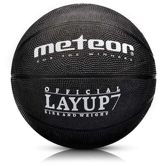 Piłka koszykowa Meteor LayUp 7 czarna 07089 Meteor