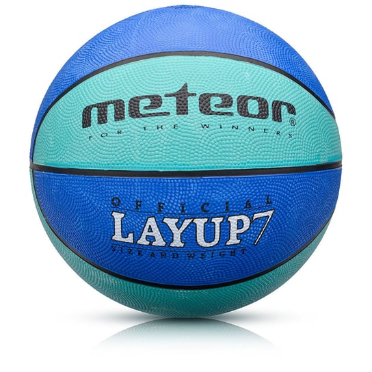 Piłka koszykowa Meteor LayUp 7 niebieska 07090 Meteor