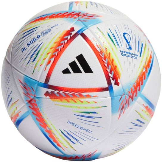 Piłka Nożna Adidas Al Rihla League Biało-Niebiesko-Pomarańczowa H57791-4 adidas teamwear