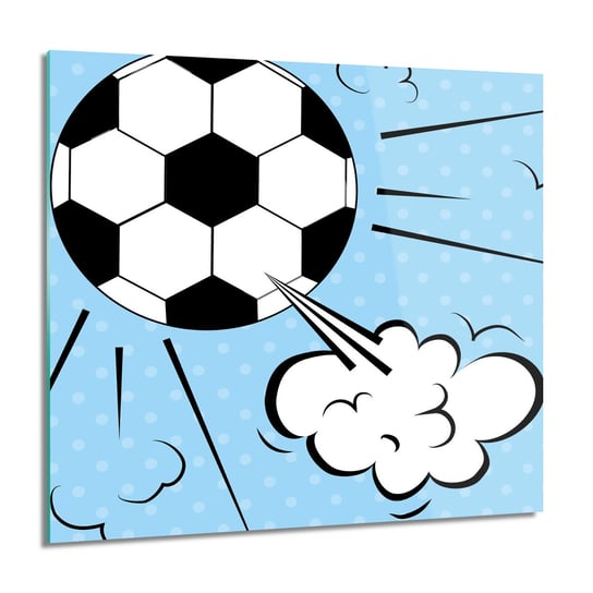Piłka nożna pop art obraz na szkle ścienny, 60x60 cm ArtPrintCave