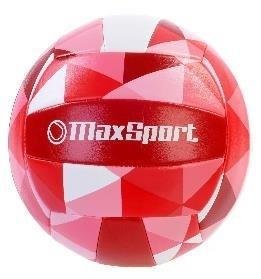 Piłka siatkowa Max Sport czerwono-różowo-biała Artyk