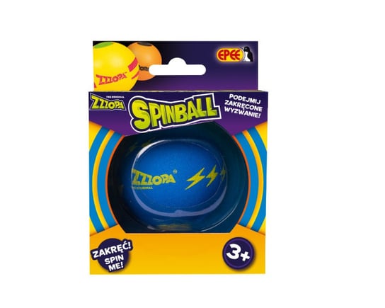 Piłka Spinball Zakręcona zabawa niebieski z żółtym Piorun Epee