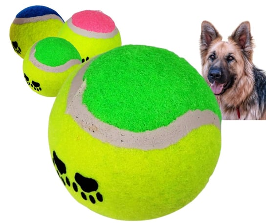 Piłka tenisowa dla psa zabawka piszcząca twarda 6 cm zielona Inna marka