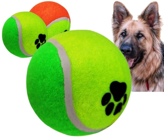 Piłka tenisowa dla psa zabawka twarda bardzo duża 10 cm XXL Inna marka