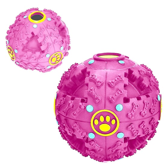 Piłka - zabawka dla zwierząt Różowa Nelips